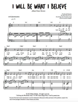 I Will Be What I Believe Sheet Music: The Journey of Faith and Transformation